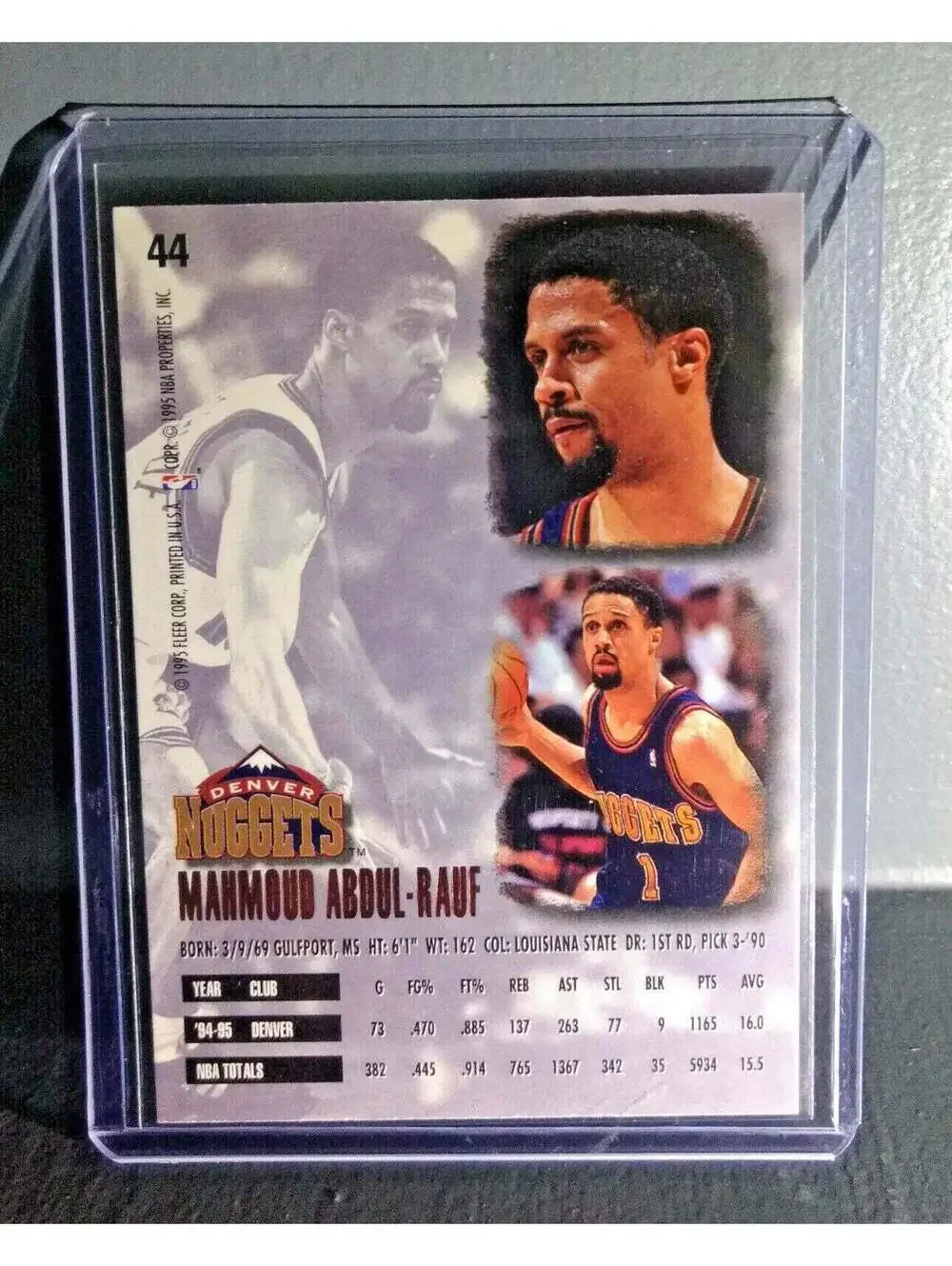 1995-96 Mahmoud Abdul-Rauf Fleer Ultra #44 Basketball Card